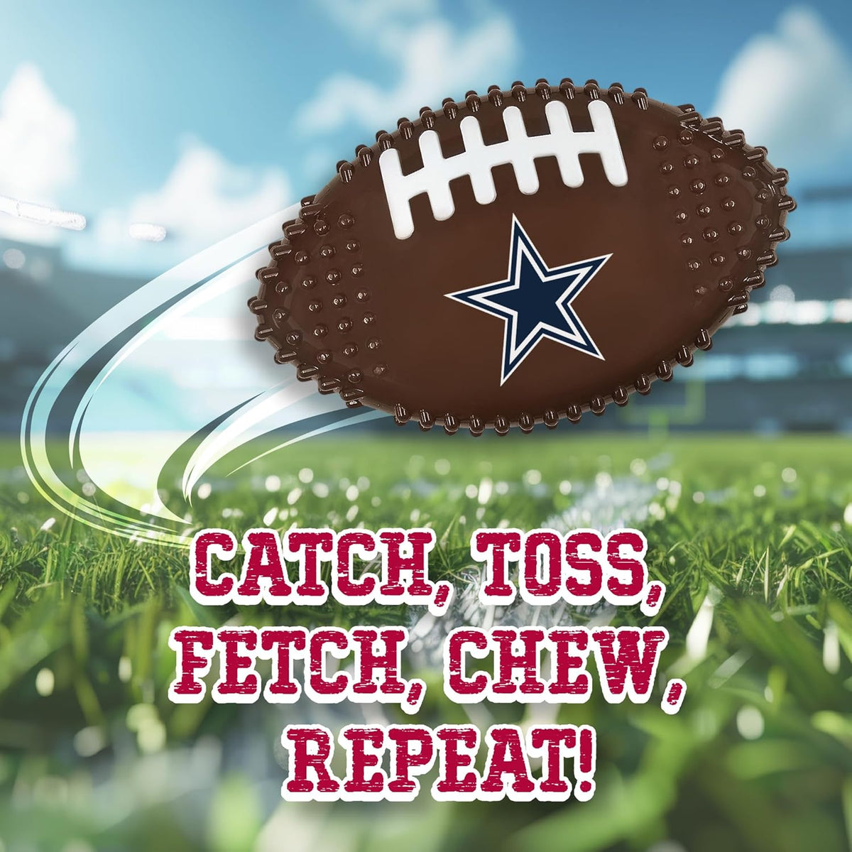 Dallas Cowboys Hard Nylon Football Chew Toy