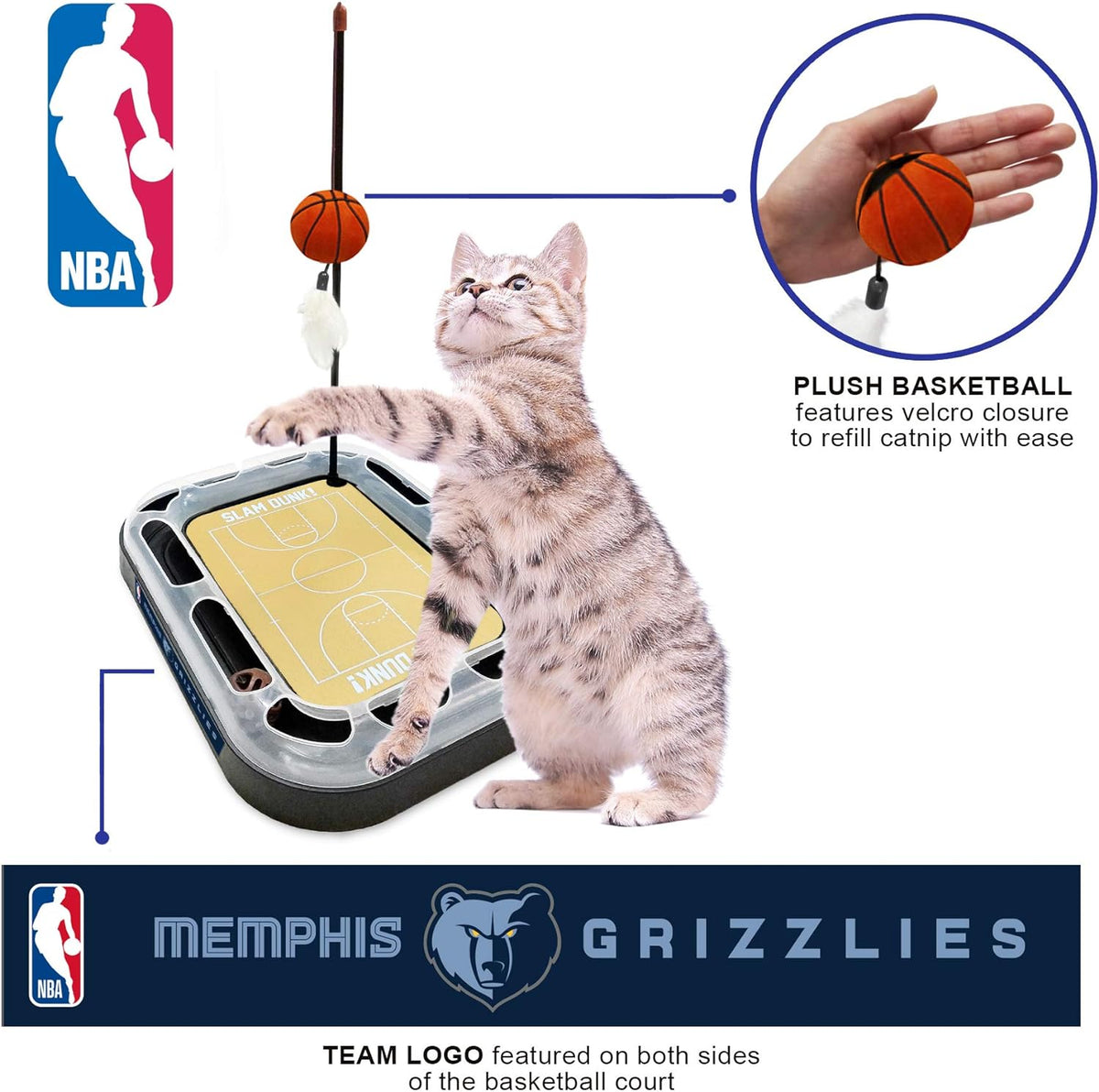 Memphis Grizzlies Basketball Cat Scratcher Toy