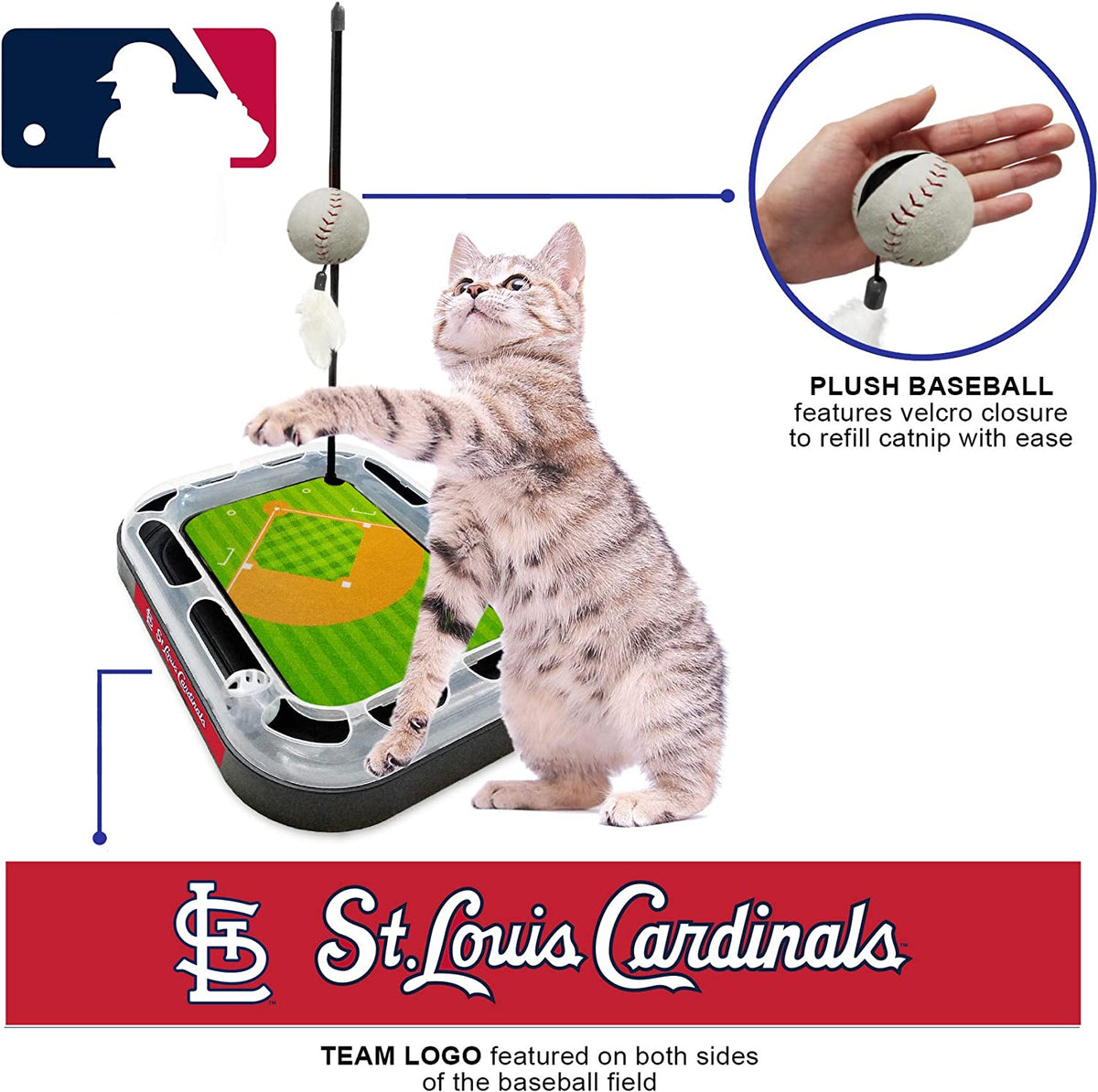 St Louis Cardinals Baseball Cat Scratcher Toy