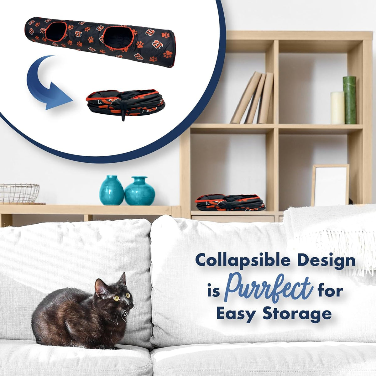 Cincinnati Bengals Cat Tunnel Toy