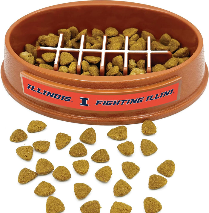 IL Fighting Illini Football Slow Feeder Bowl