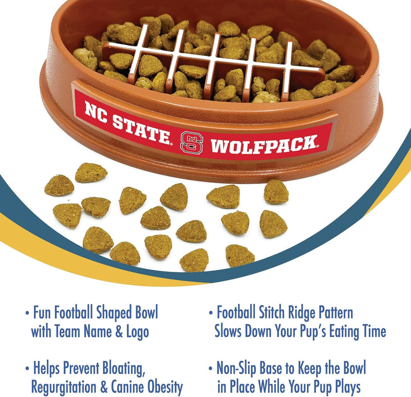 NC State Wolfpack Football Slow Feeder Bowl