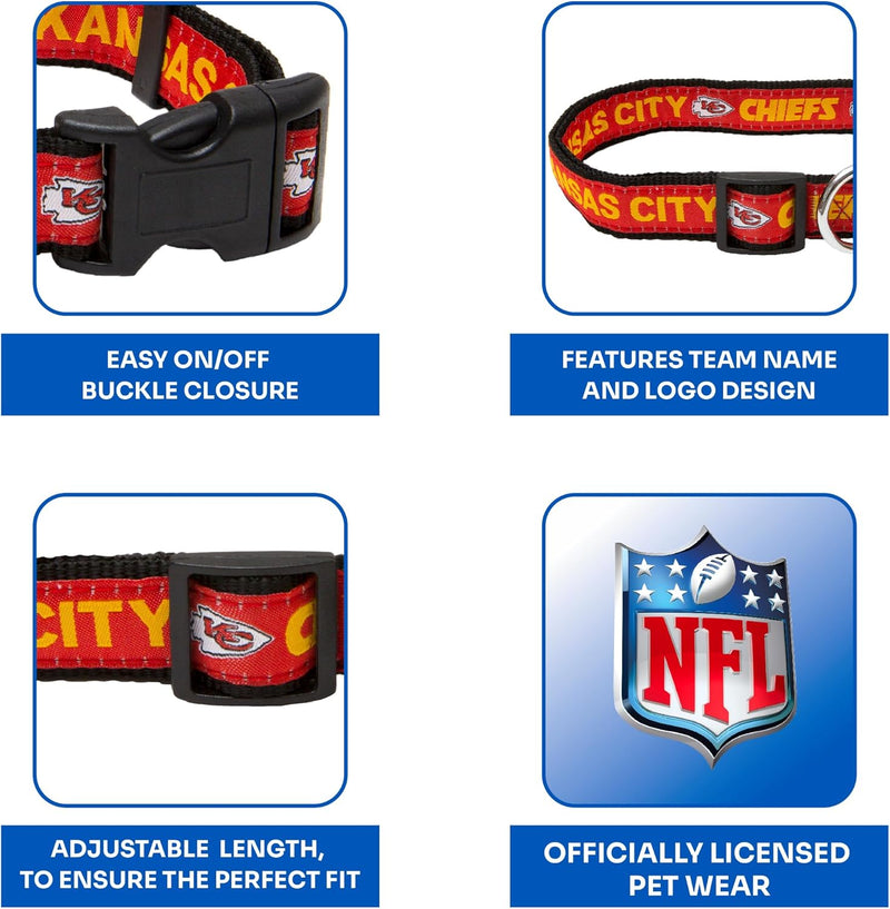 Kansas City Chiefs Dog Satin Collar or Leash