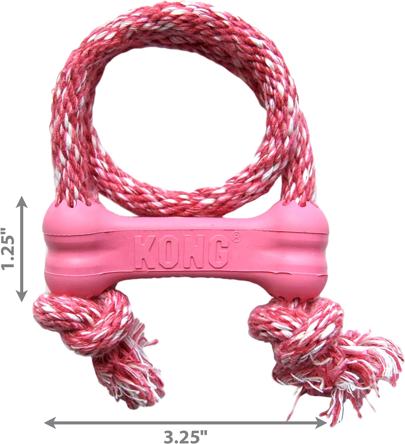 KONG Puppy Goodie Bone with Rope 3 Red Rovers