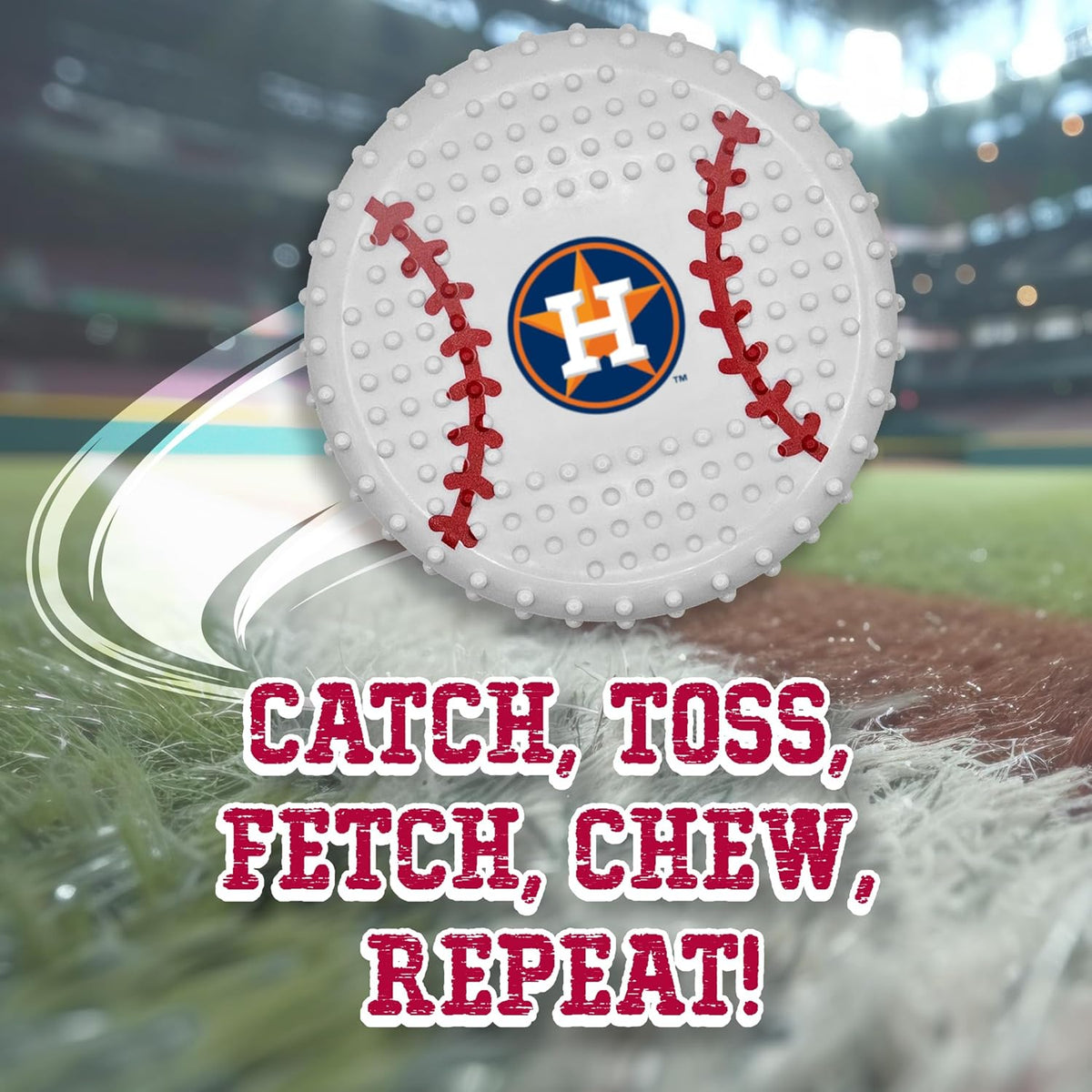 Houston Astros Hard Nylon Baseball Chew Toy