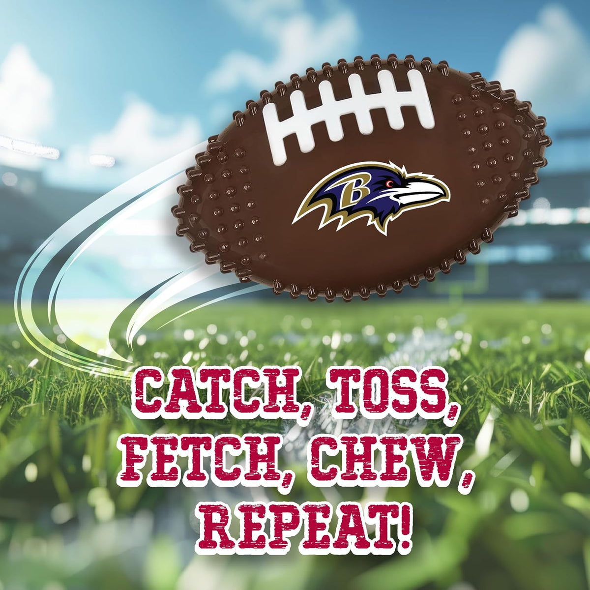 Baltimore Ravens Hard Nylon Football Chew Toy