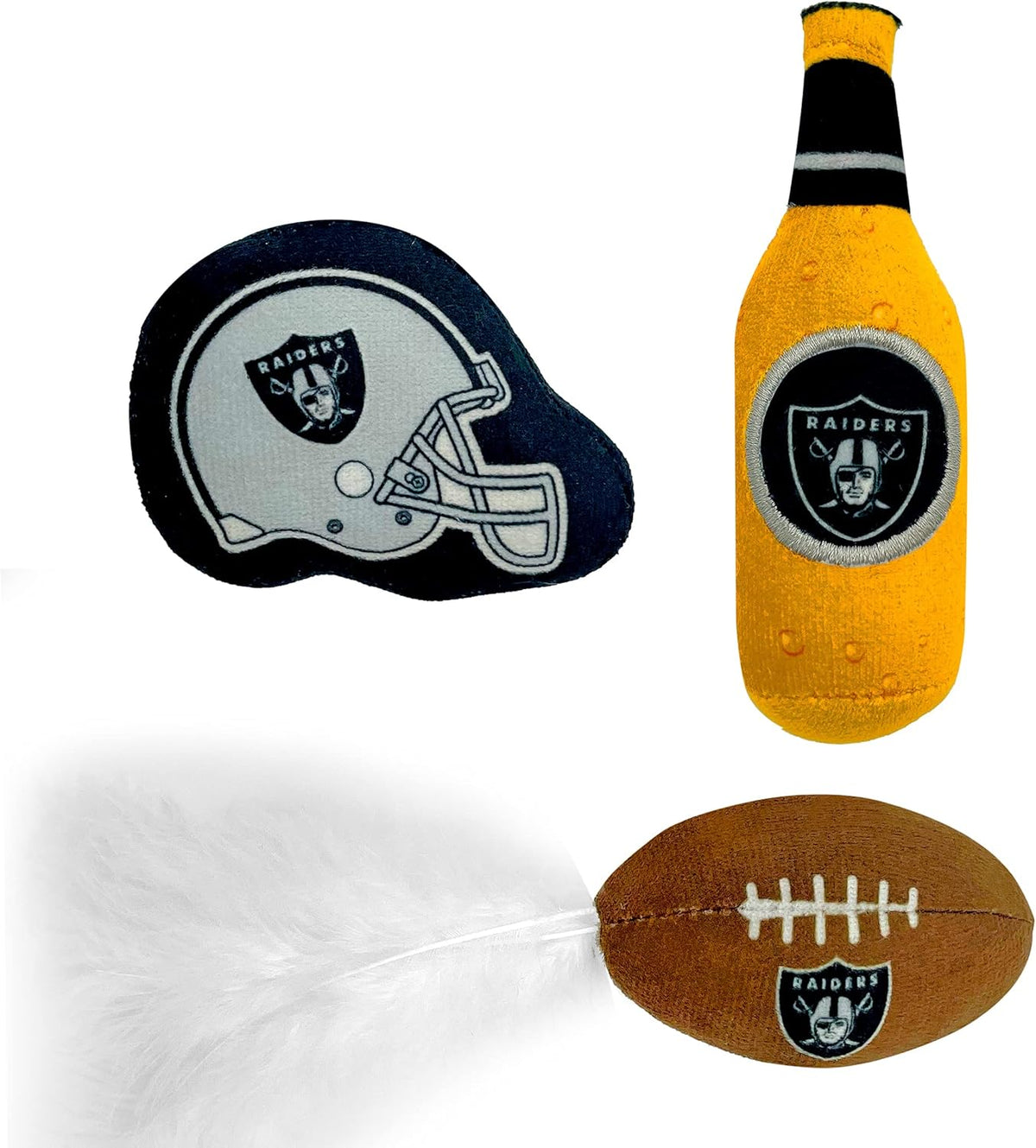 Las Vegas Raiders 3 piece Catnip Toy Set