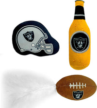 Las Vegas Raiders 3 piece Catnip Toy Set