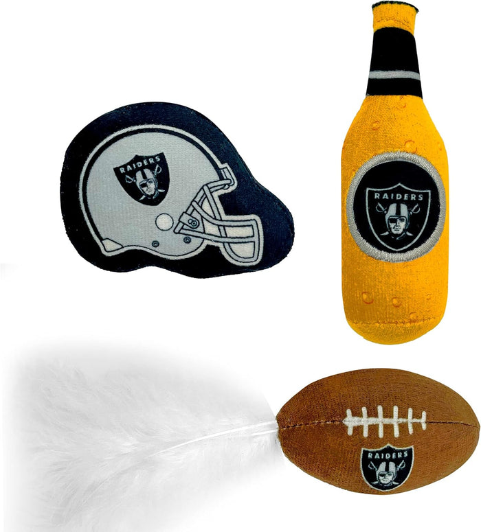 Las Vegas Raiders 3 piece Catnip Toy Set