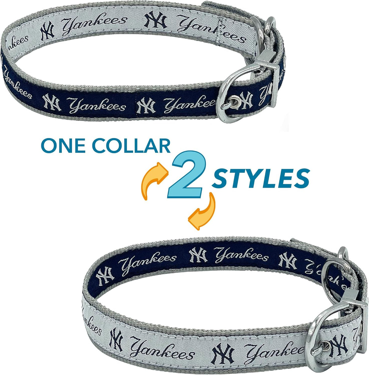 New York Yankees Reversible Dog Collar