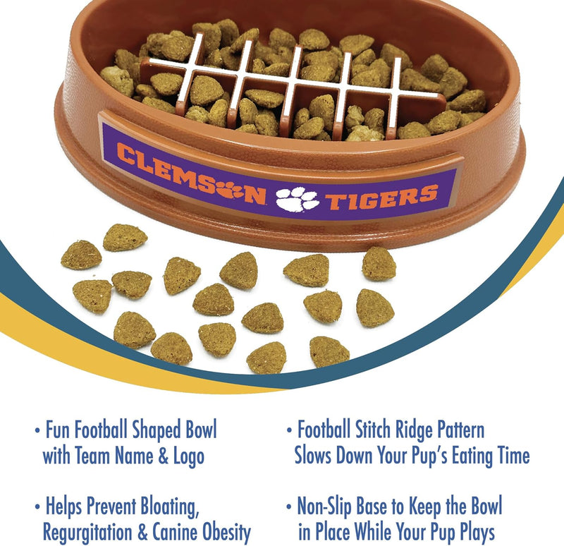 Clemson Tigers Football Slow Feeder Bowl