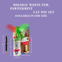 White Paw Kitty Seltzer & Pawpermint Cattini Cat Toy Set