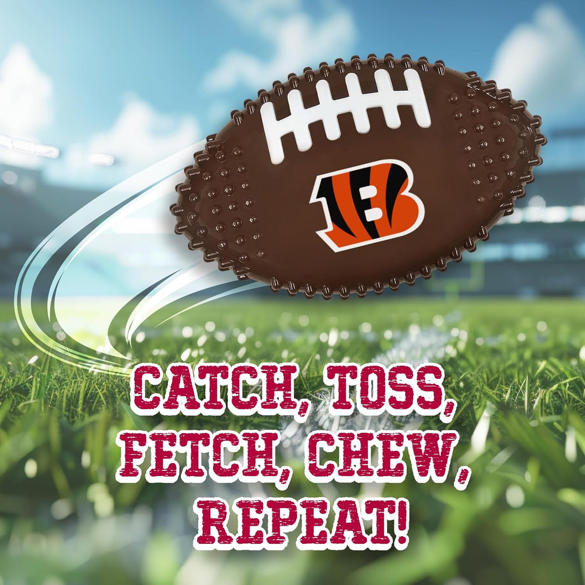 Cincinnati Bengals Hard Nylon Football Chew Toy