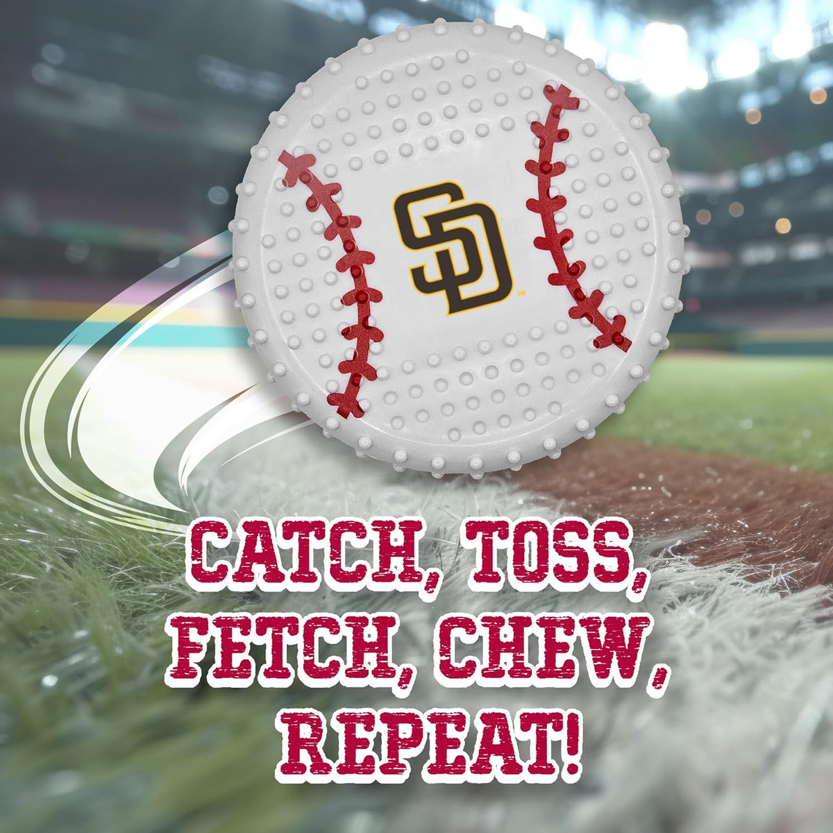 San Diego Padres Hard Nylon Baseball Chew Toy