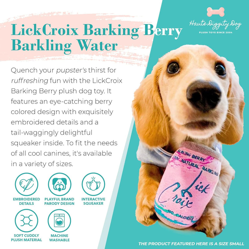 LickCroix Barkling Water Barkin Berry Plush Toy