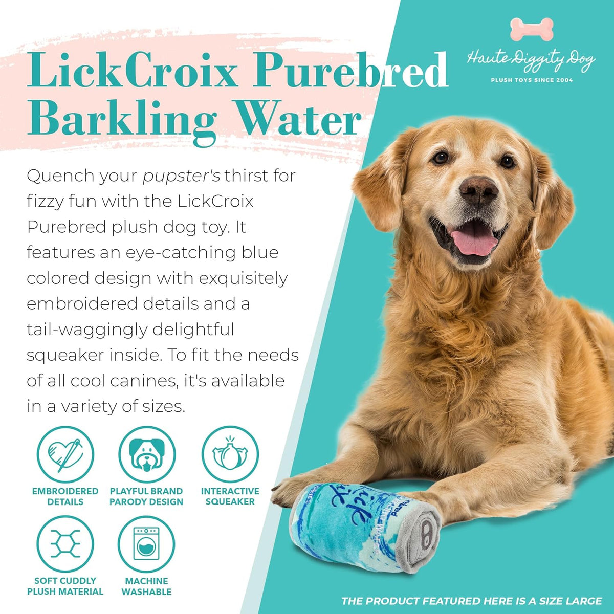LickCroix Barkling Water Purebred Plush Toy