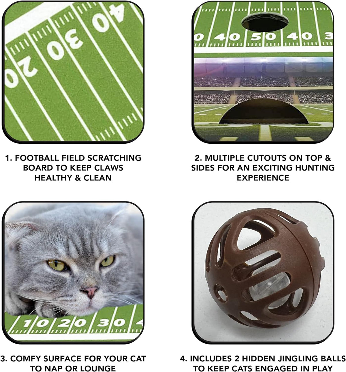 MIA Hurricanes Football Stadium Cat Scratcher Toy