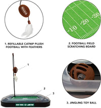 New York Jets Football Cat Scratcher Toy