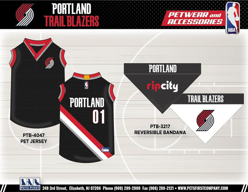 Portland Trail Blazers Pet Jersey