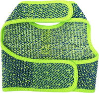 Active Mesh Pet Harness with Leash - Neon Green and Blue