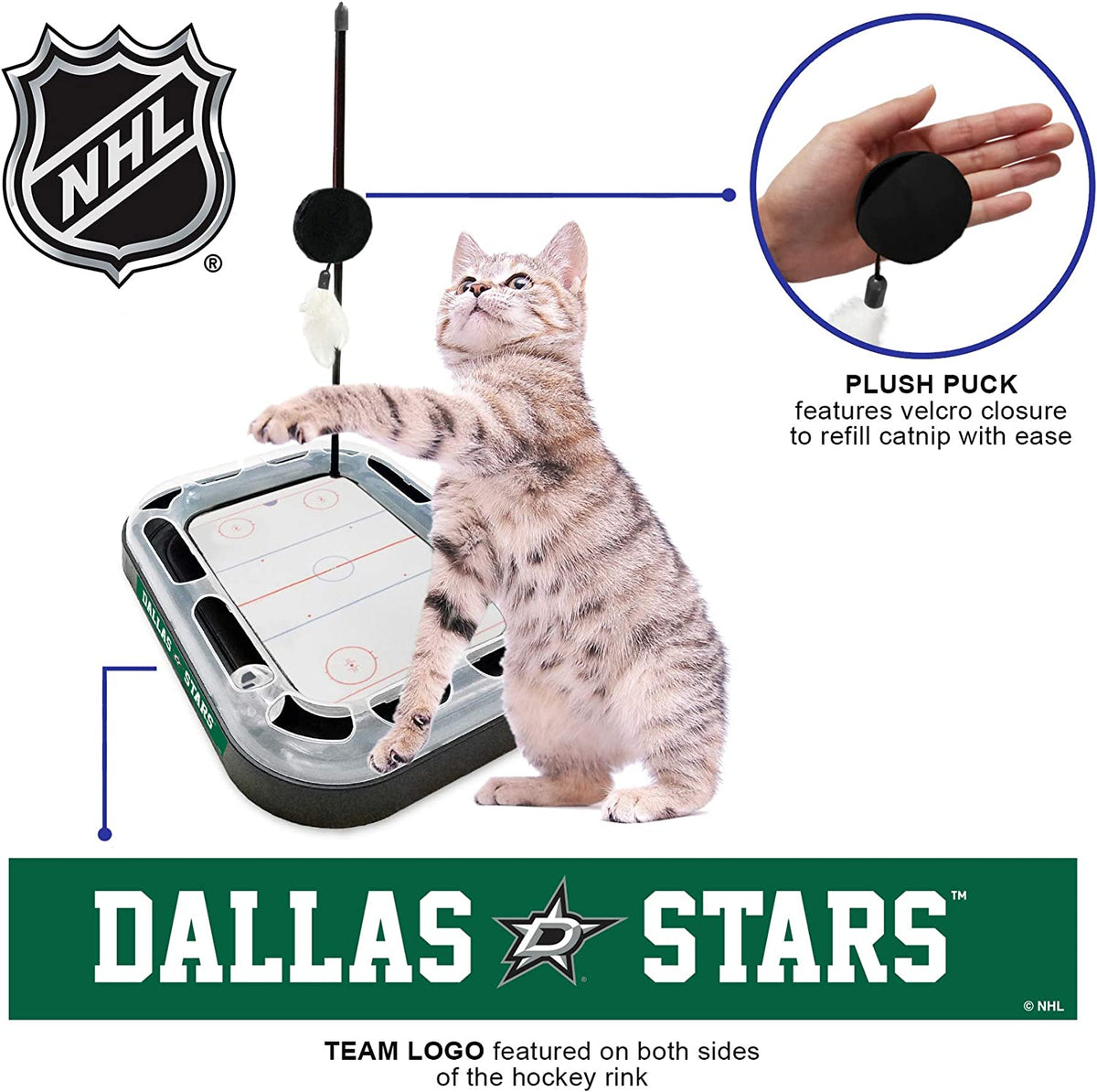 Dallas Stars Hockey Rink Cat Scratcher Toy