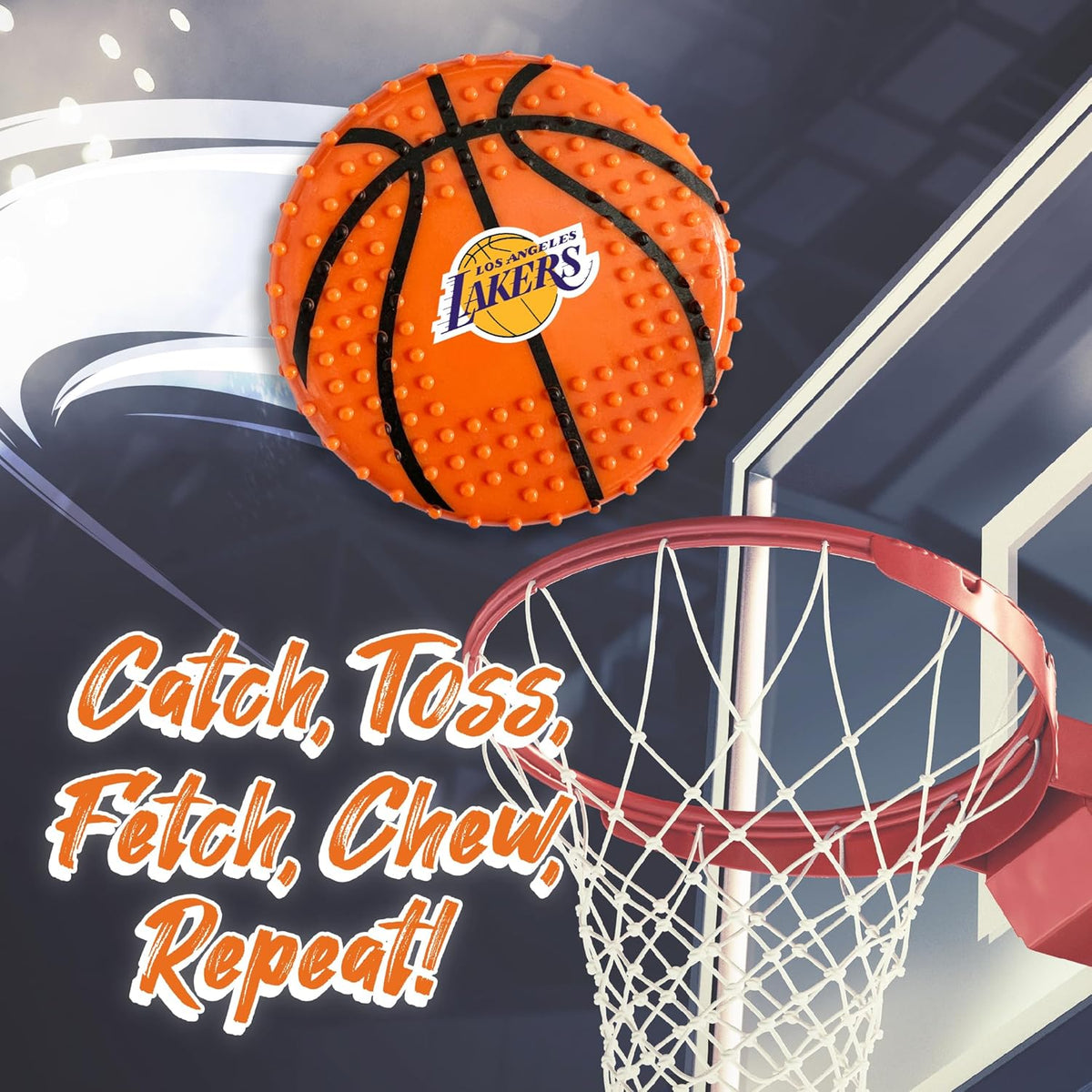 Los Angeles Lakers Hard Nylon Basketball Chew Toy