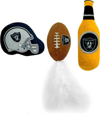 Las Vegas Raiders 3 piece Catnip Toy Set