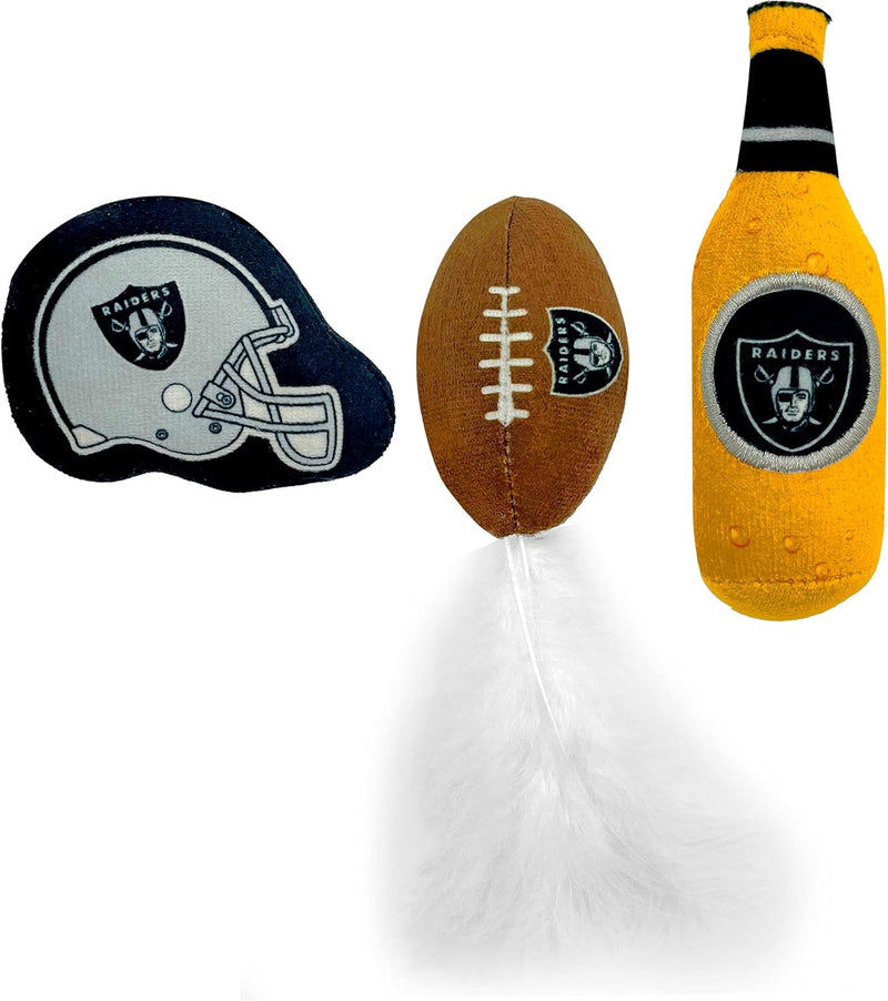 Las Vegas Raiders 3 piece Catnip Toy Set