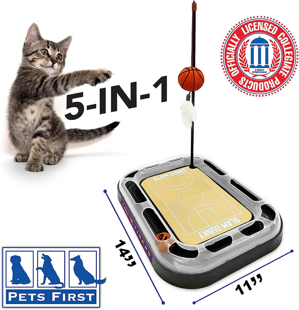 Pets First Indiana Basketball Cat Scratcher Toy with Catnip