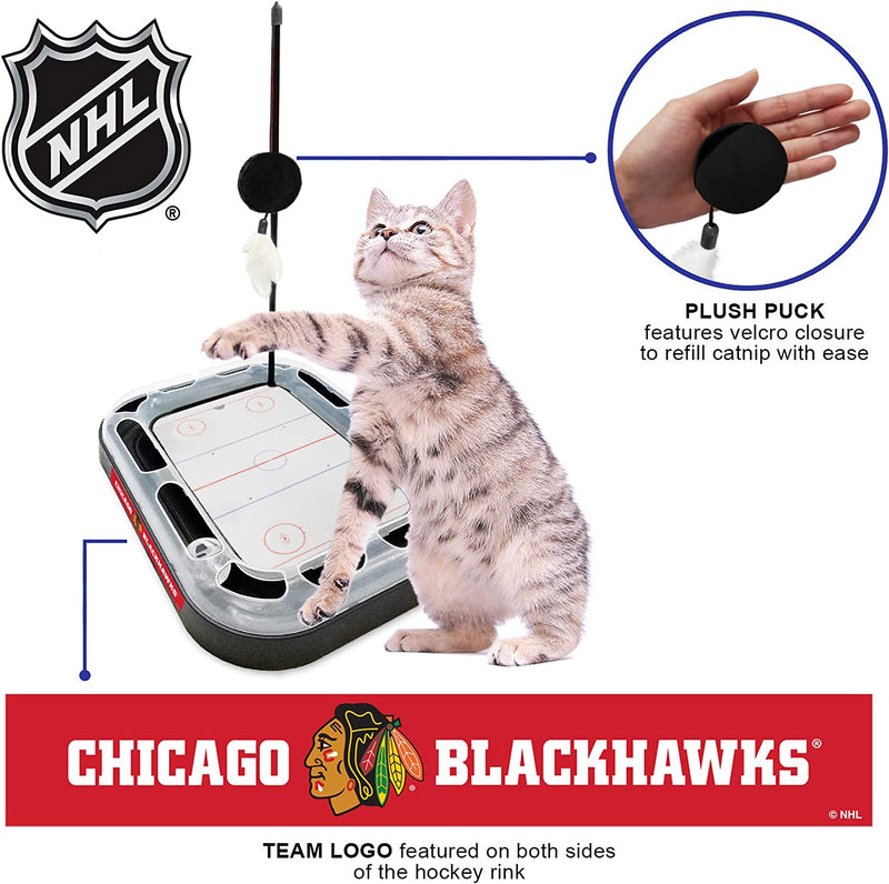 Chicago Blackhawks Hockey Rink Cat Scratcher Toy