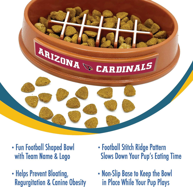 AZ Cardinals Football Slow Feeder Bowl