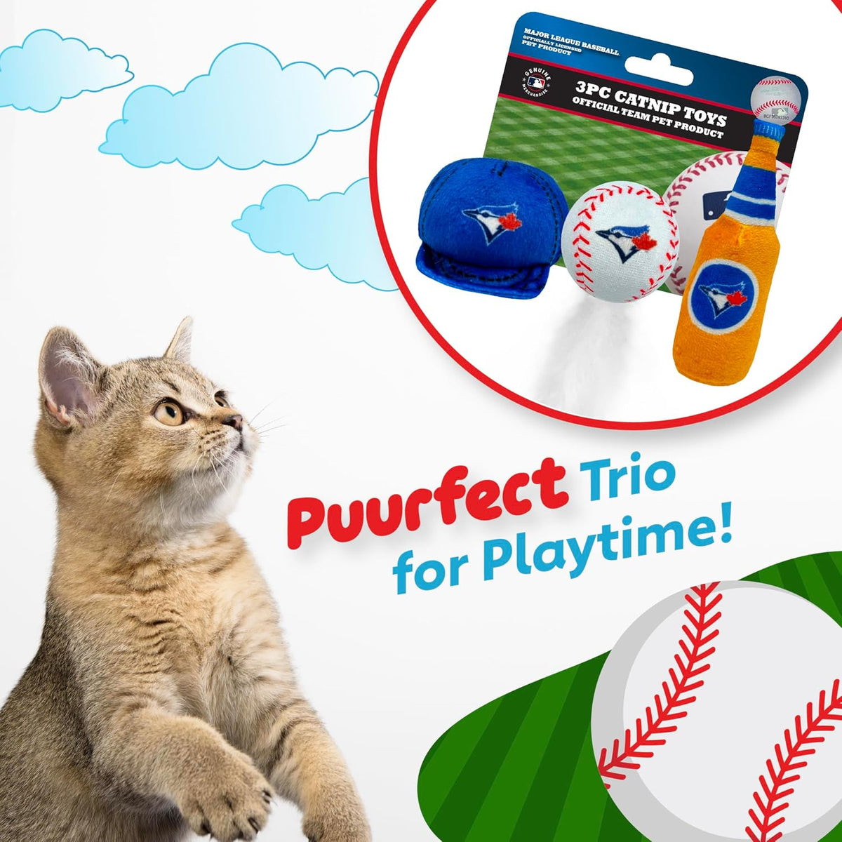 Toronto Blue Jays 3 piece Catnip Toy Set