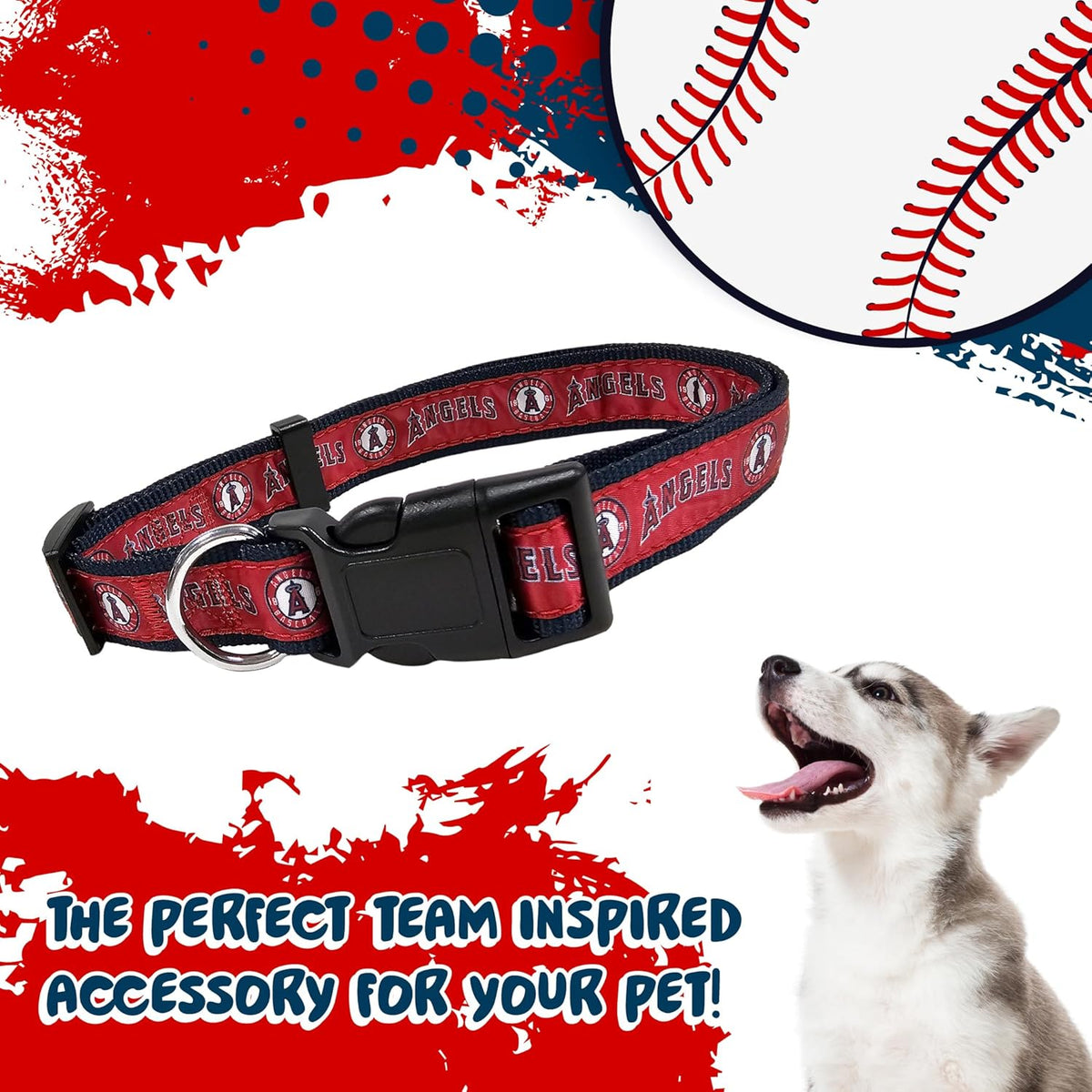 Los Angeles Angels Dog Satin Collar or Leash