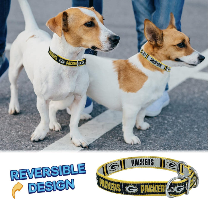 Green Bay Packers Reversible Dog Collar