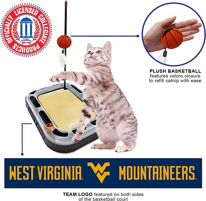 WV Mountaineers Basketball Cat Scratcher Toy