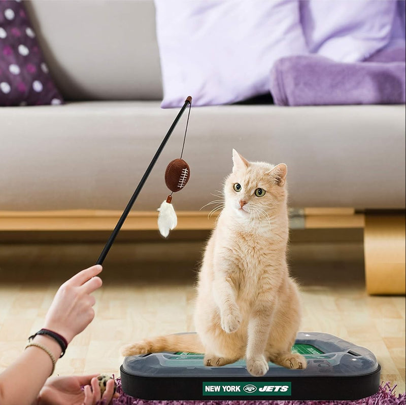 New York Jets Football Cat Scratcher Toy