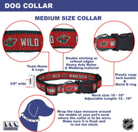 Minnesota Wild Dog Satin Collar or Leash