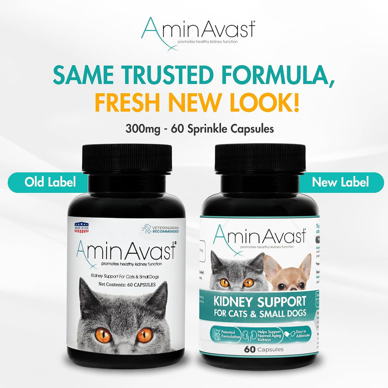 AminAvast Kidney Support for Cats, 60 capsules