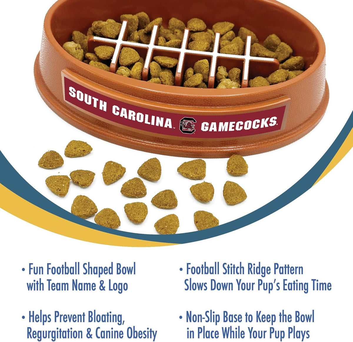 SC Gamecocks Football Slow Feeder Bowl