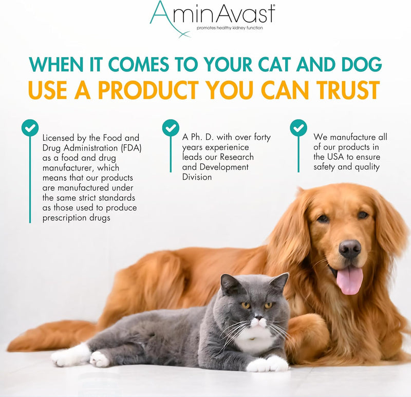 AminAvast Kidney Support for Cats, 60 capsules