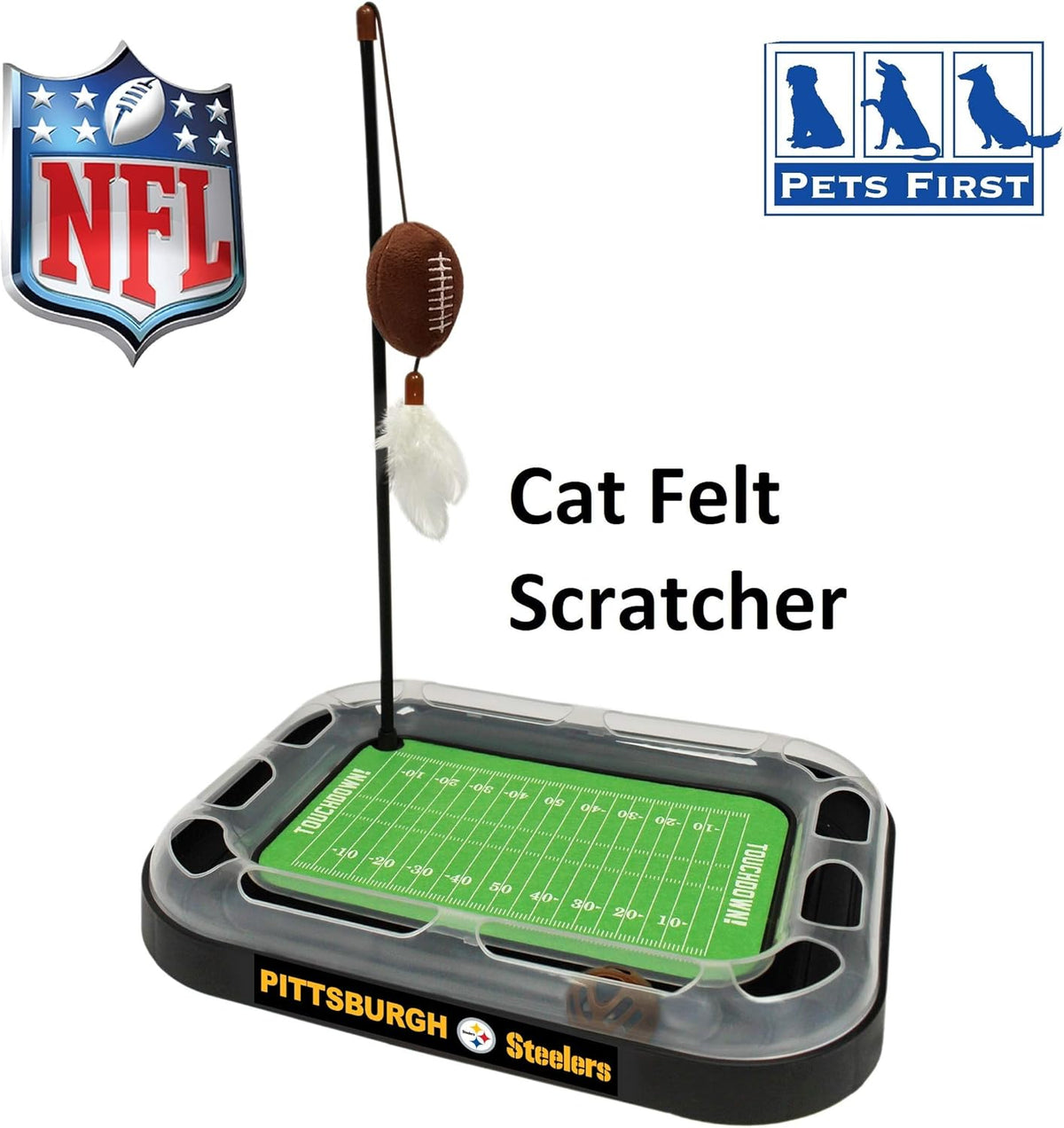 Pittsburgh Steelers Football Cat Scratcher Toy