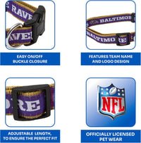 Baltimore Ravens Dog Satin Collar or Leash