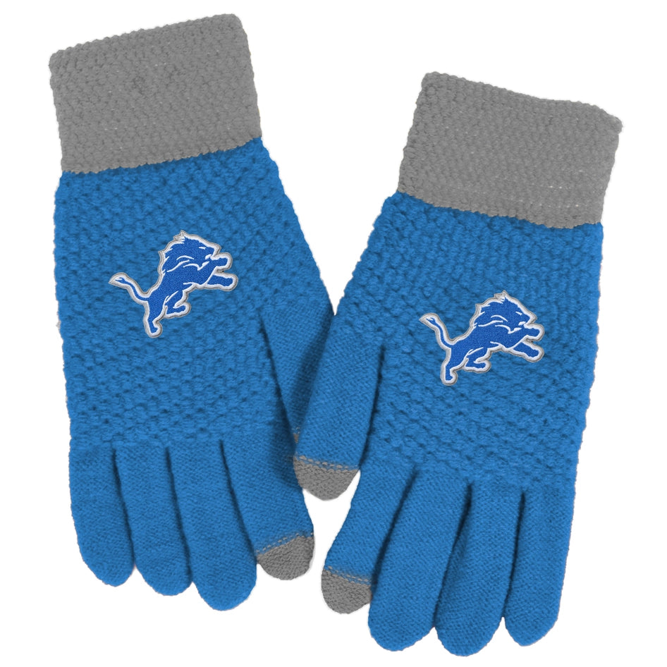 Detroit Lions Waffle Knit Gloves