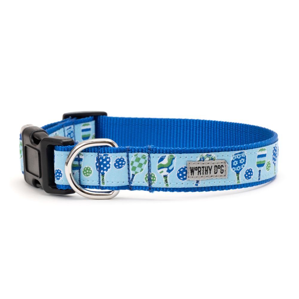 Pickleball Blue Dog Collar