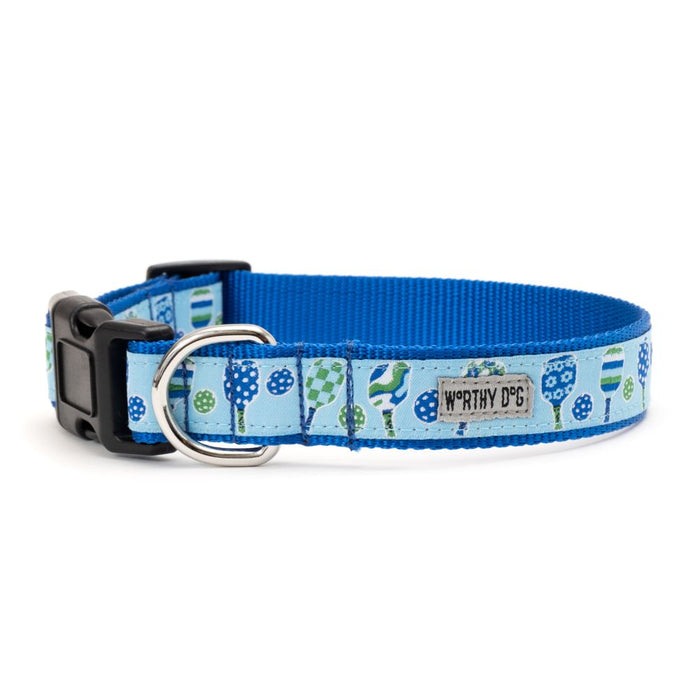 Pickleball Blue Dog Collar