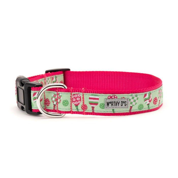Pickleball Pink Dog Collar