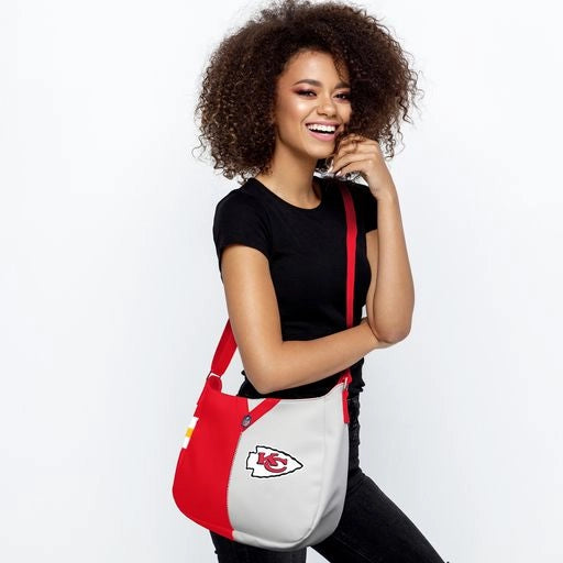 Kansas City Chiefs Pebble Split Hobo Handbag