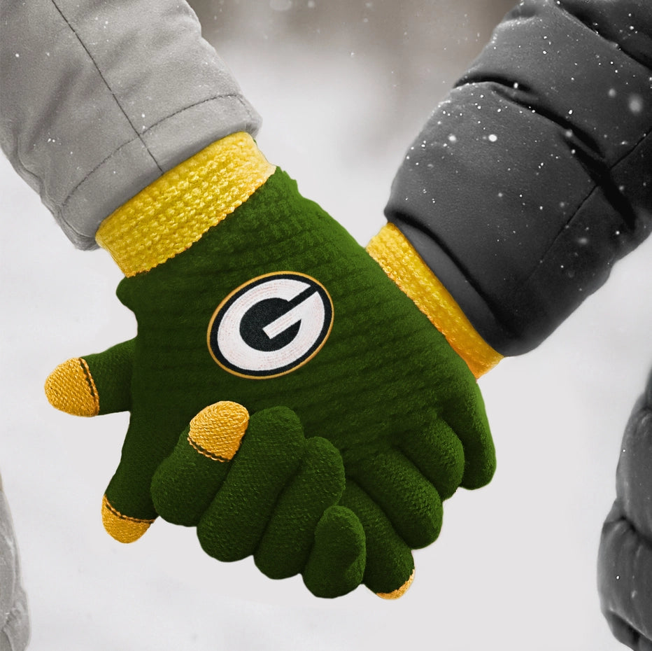 Green Bay Packers Waffle Knit Gloves