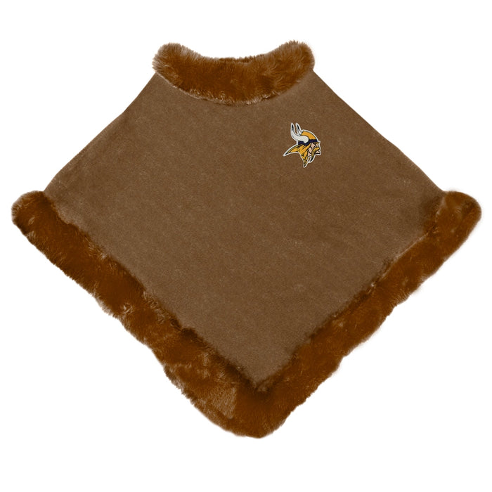 Minnesota Vikings Fur Trim Poncho