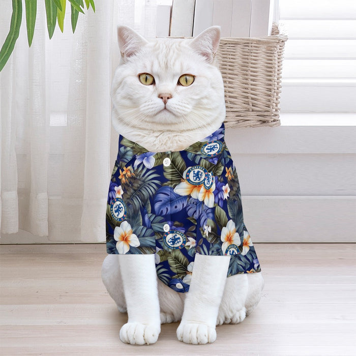 Chelsea FC 25/26 Team-Inspired Pet Hawaiian Shirt - for SMALL PETS